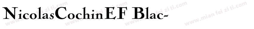 NicolasCochinEF Blac字体转换